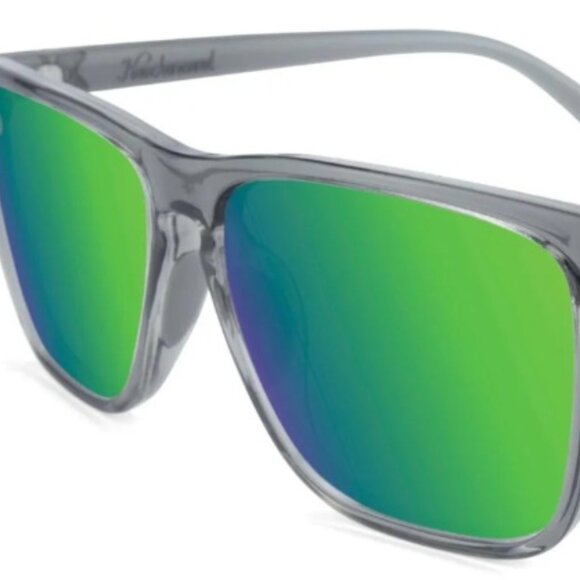 Knockaround Women\'s Clear Grey/Green Moonshine Polarized Sunglasses- New
